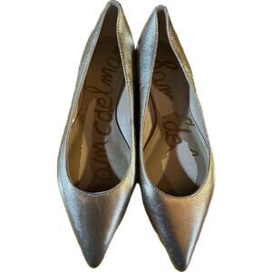 Sam Edelman‎ Women's Gold Leather Ballet Flats Size 8 Pointed Toe